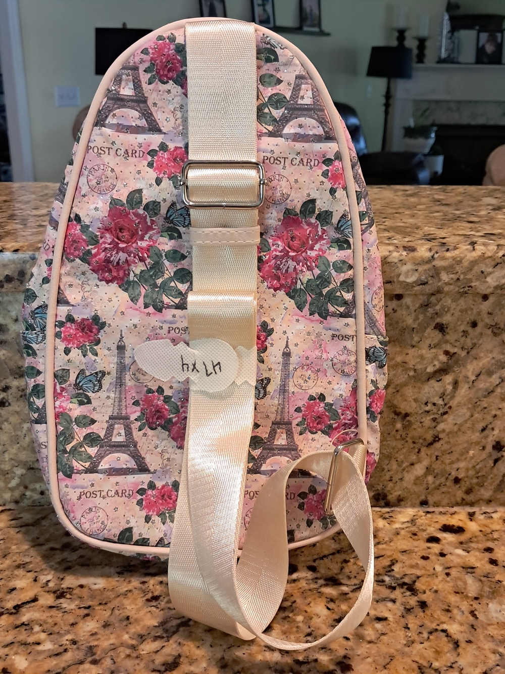 Paris Postcard Floral Eiffel Tower Crossbody - Picture 2 of 3